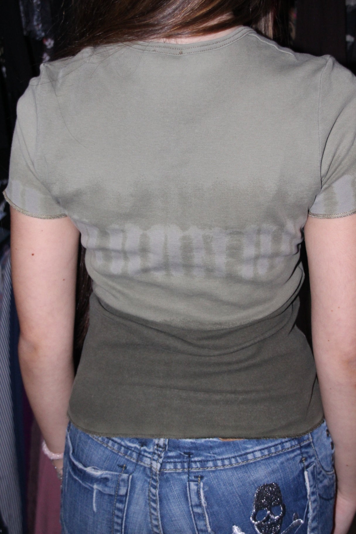 N.Y.K T-Shirt L Olivgrün mit Stern