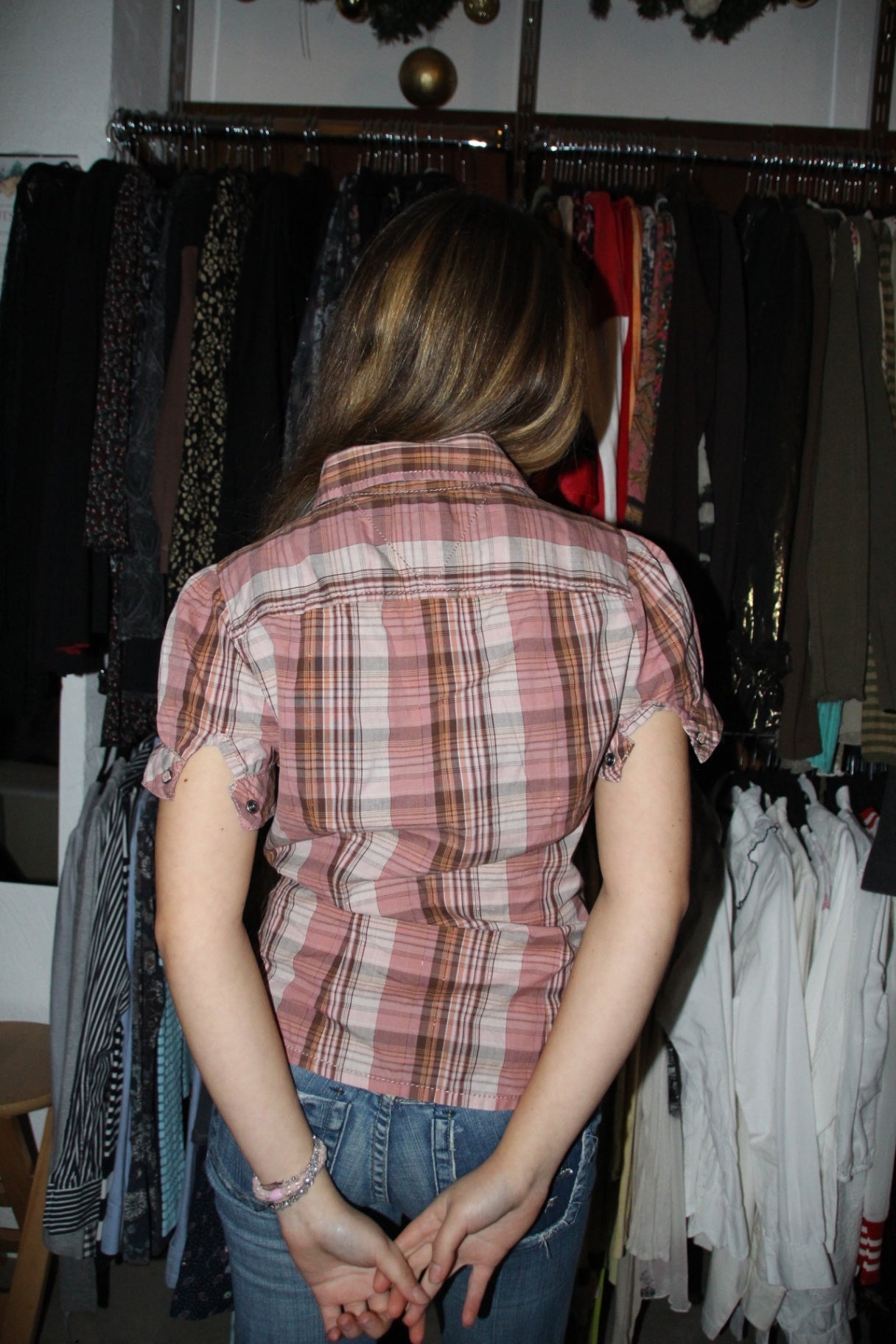 Hilfiger Denim Bluse XS Rot, Braun, Beige