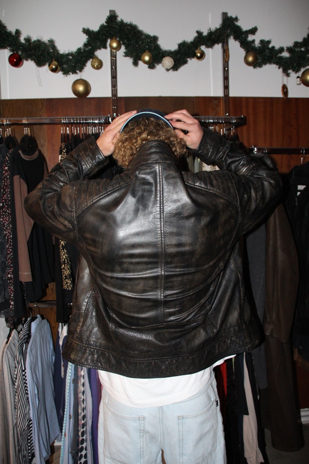 Camp David Lederjacke M Schwarz