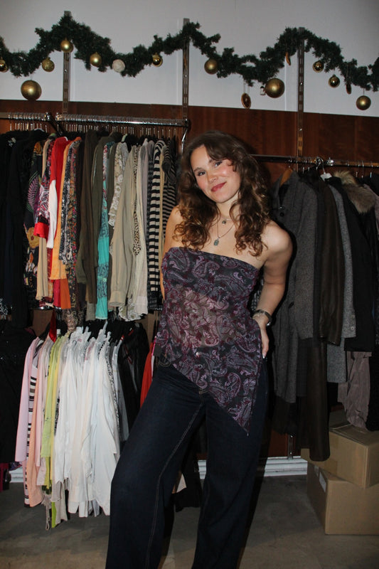 Kimchi Blue Oberteil S Grau, Violett