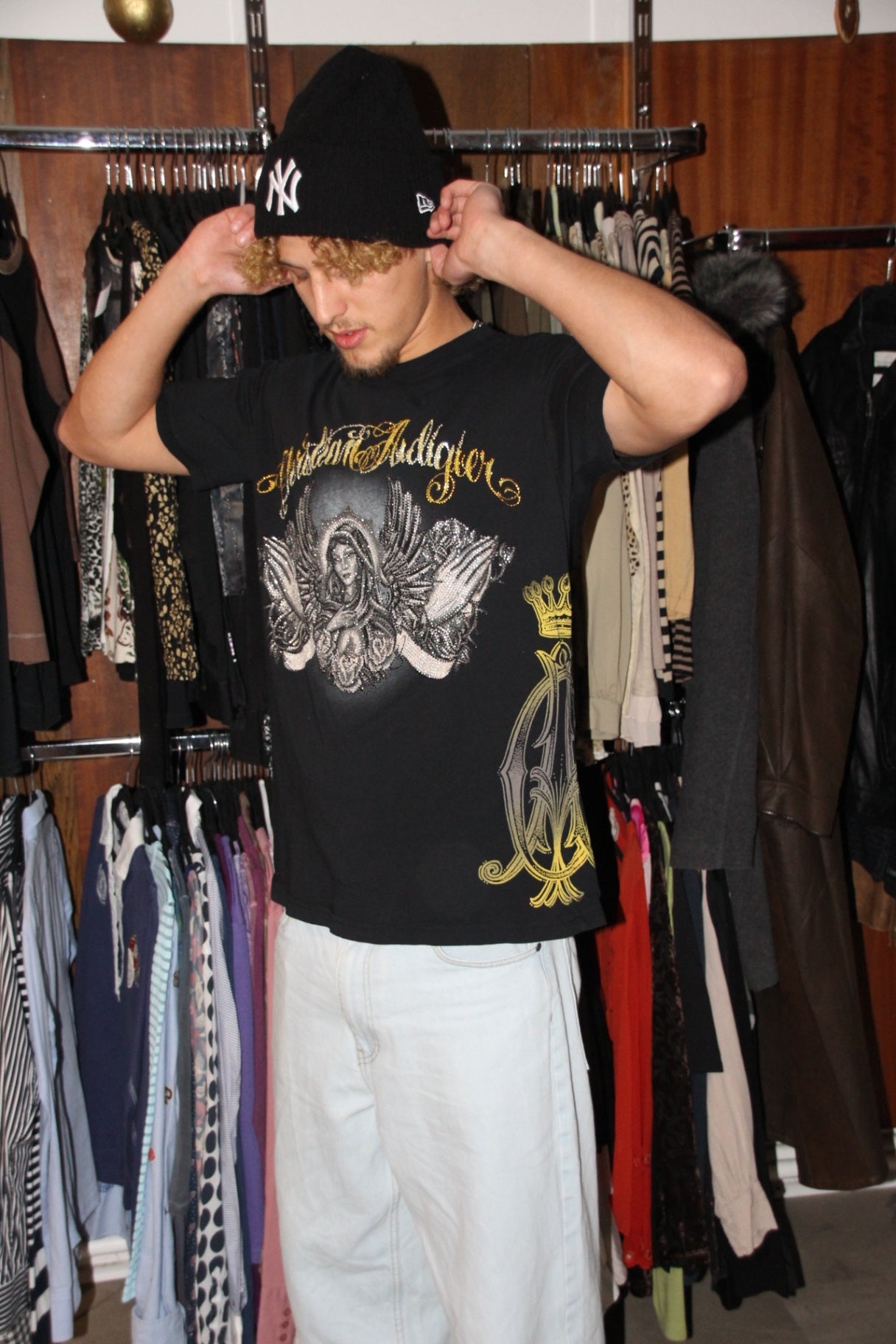 Christian Audigier T-Shirt M Schwarz