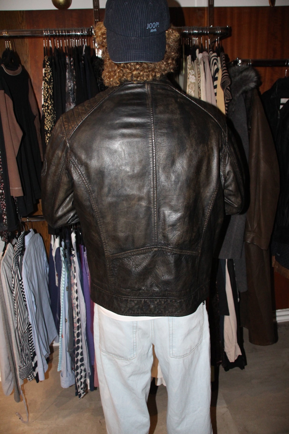 Camp David Lederjacke M Schwarz