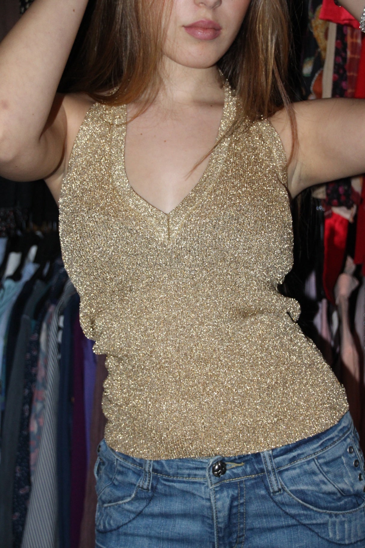 Neckholder Top 40 Gold