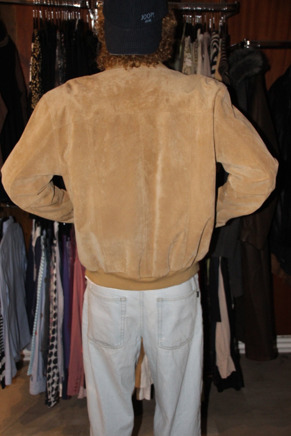 Front Line Lederjacke 50 Beige