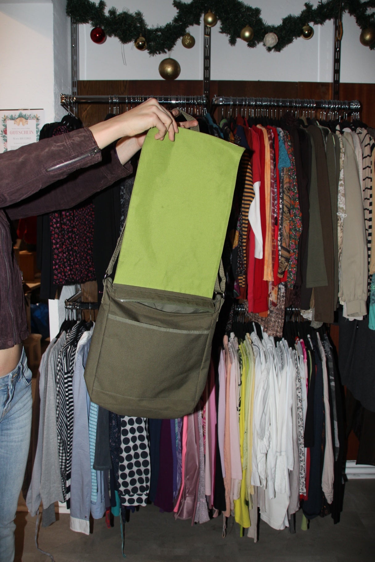 A&K Kreative Umhängetasche Khaki