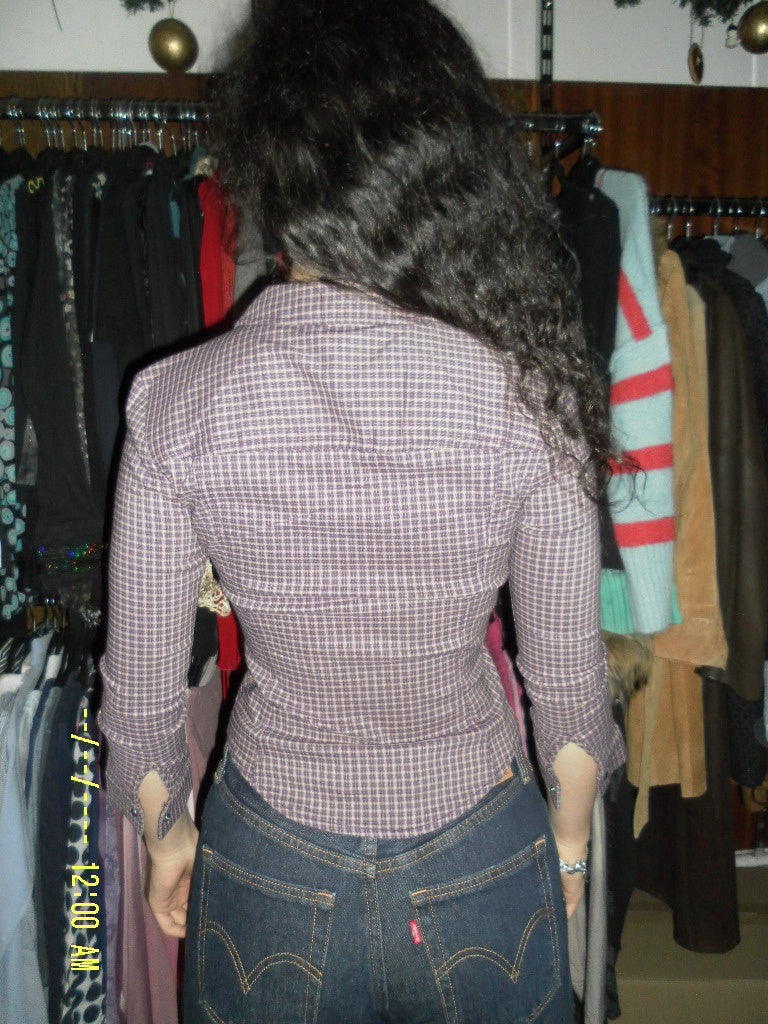 SILENCE + NOISE Bluse S Braunmuster