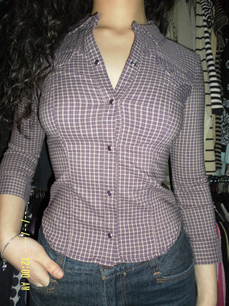 SILENCE + NOISE Bluse S Braunmuster