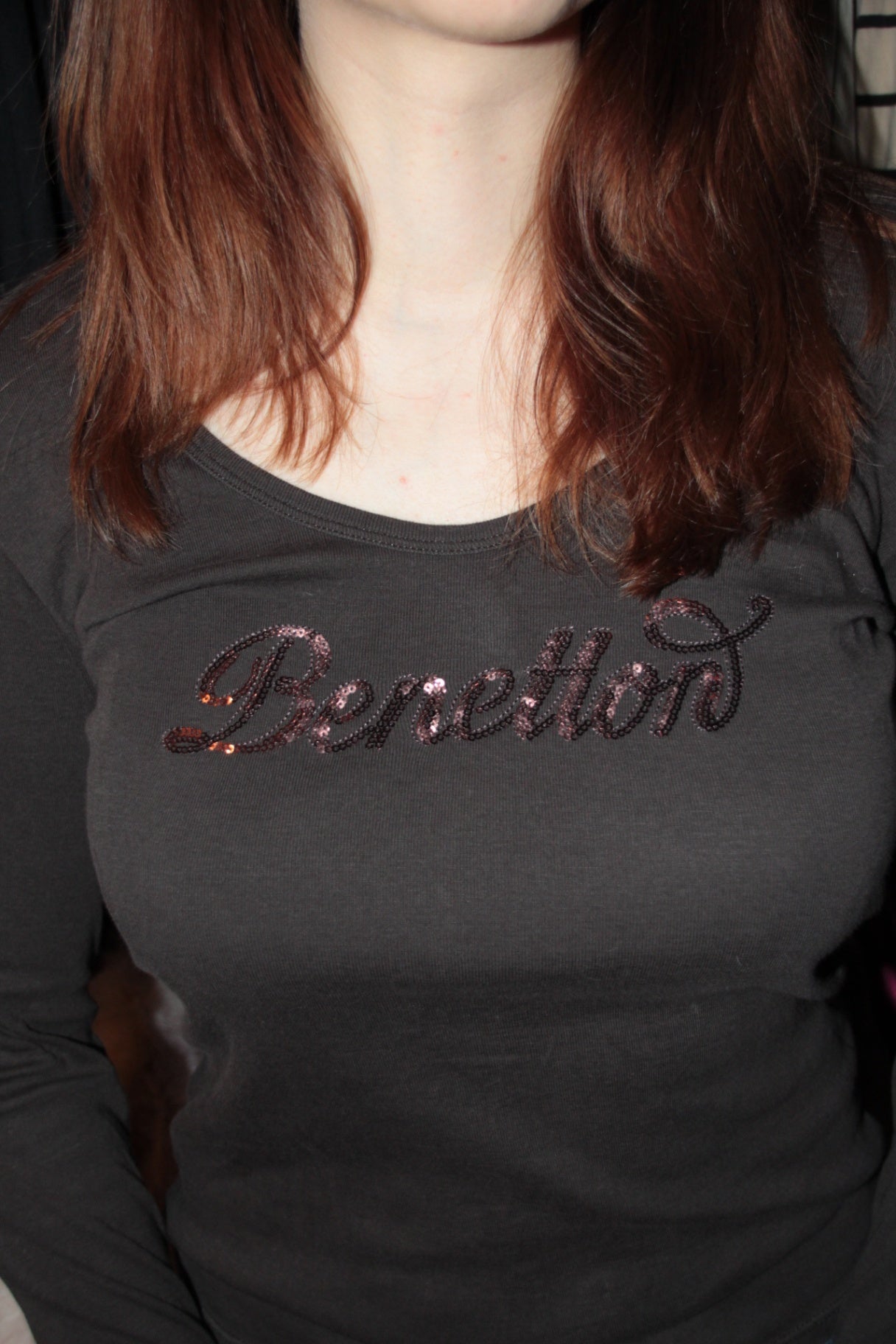 Benetton Langarmshirt Braun