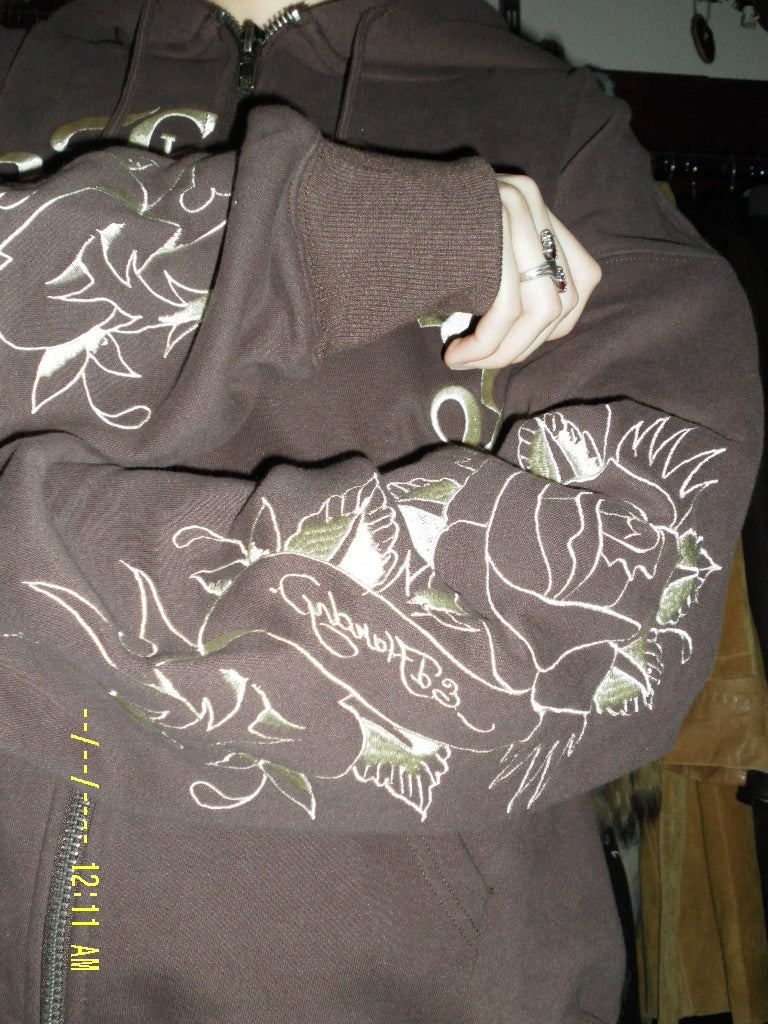 Ed Hardy Hoodie Sipper Braun