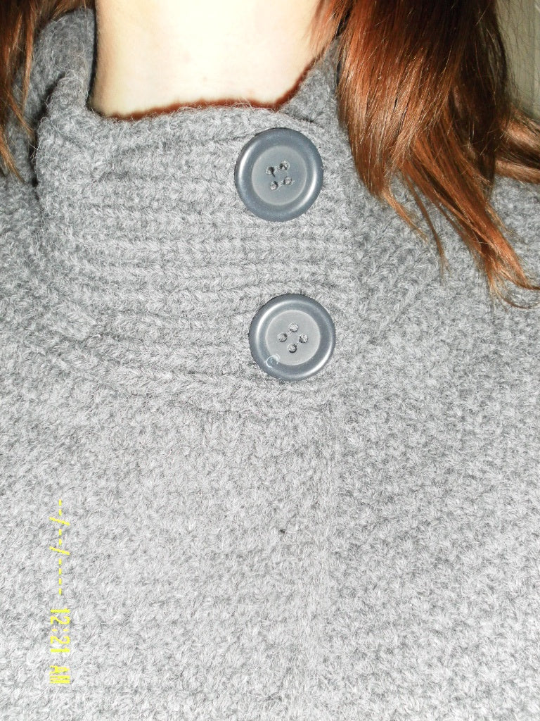 Strickoberteil S Grau