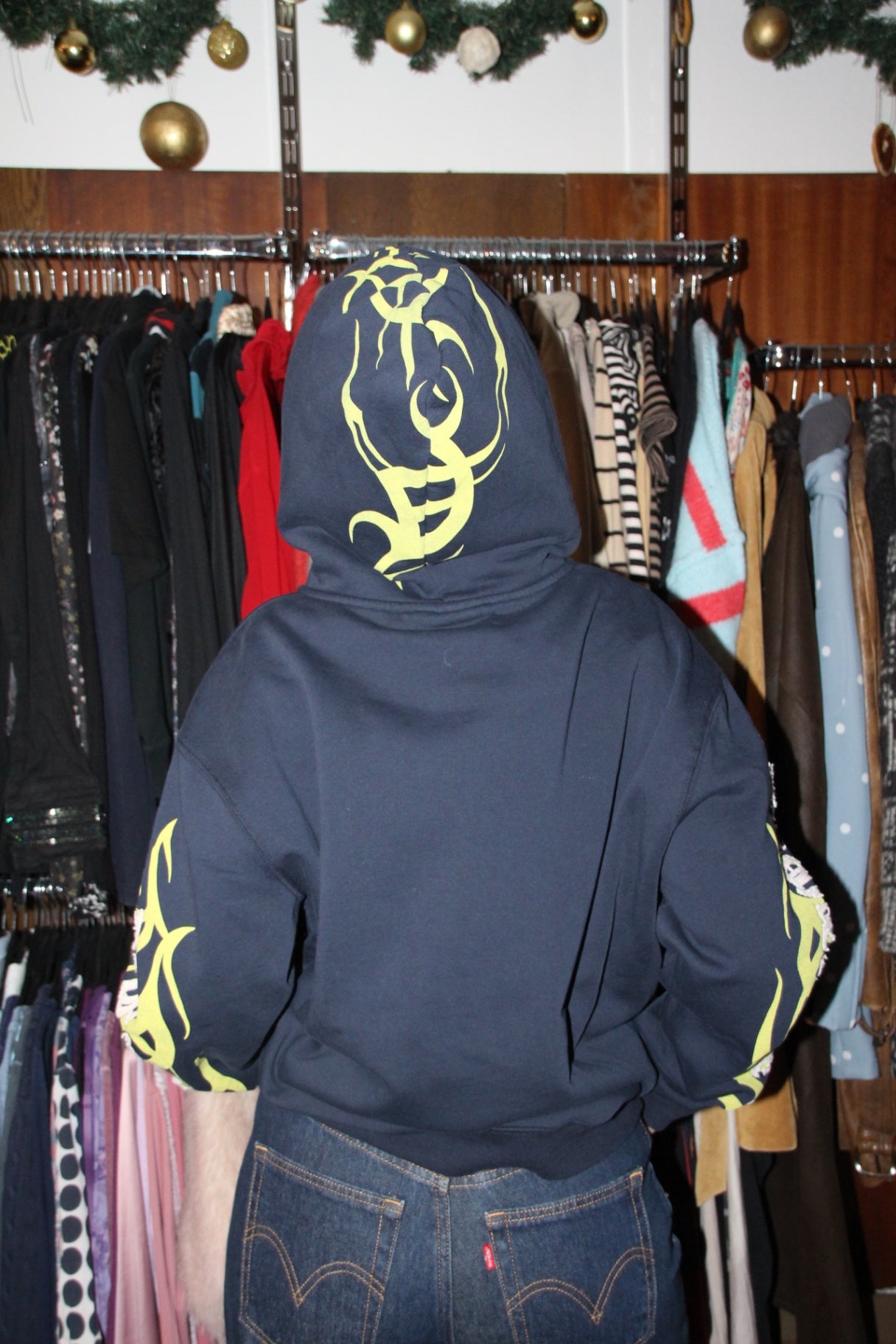 Ed Hardy Hoodie Sipper M Marineblau