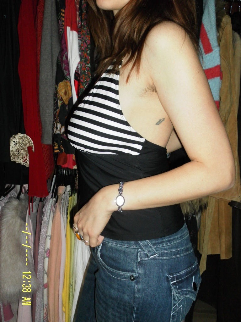 Top L Schwarz und Weiß