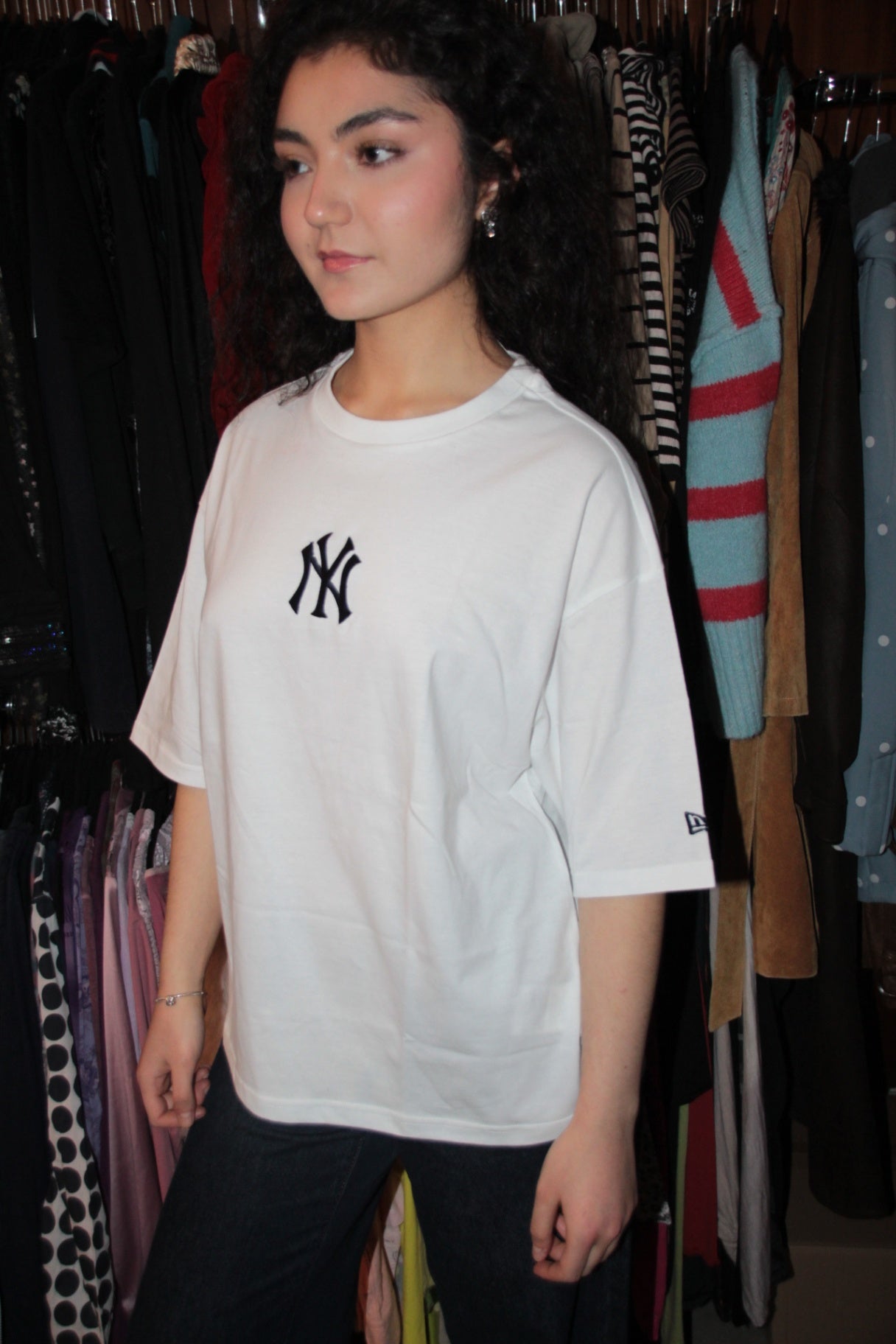 New Era T-Shirt M Weiß