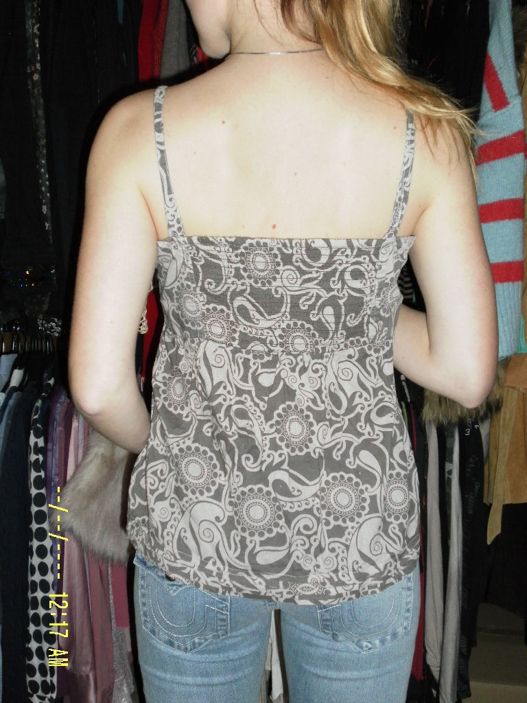 cachecache Top S Beige mit dunklem Muster