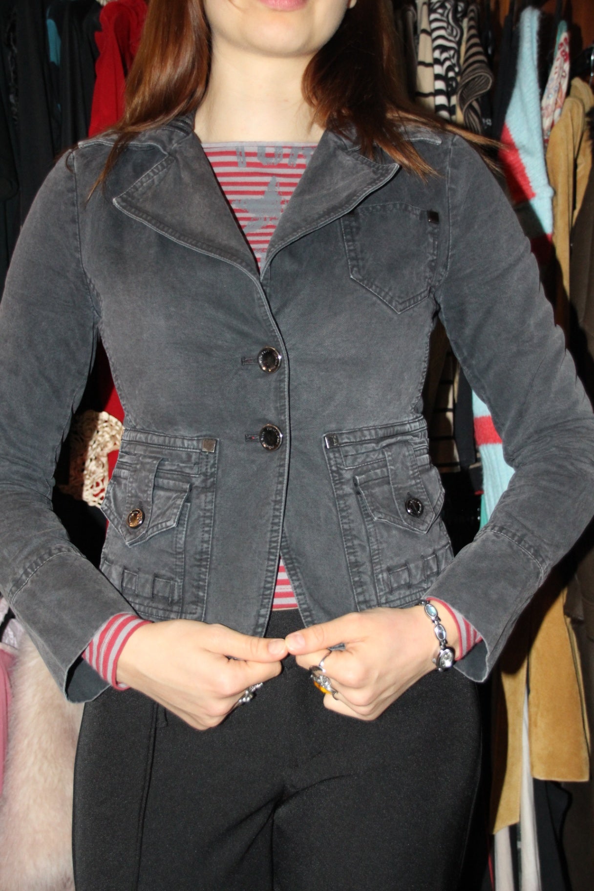 Patricia Pepe Jacke S Grau