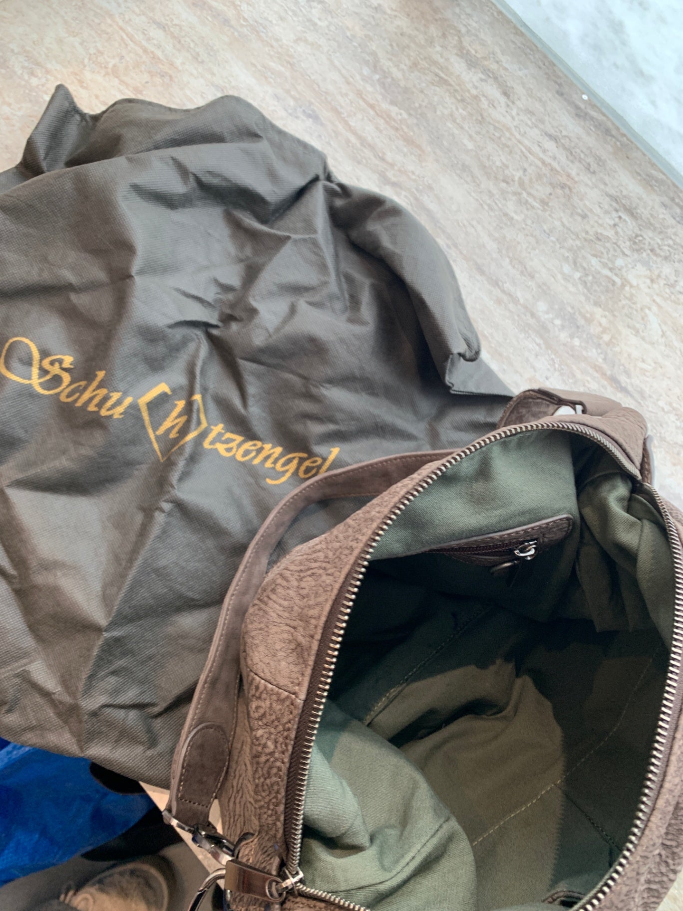 Schutzengel Handtasche Braun