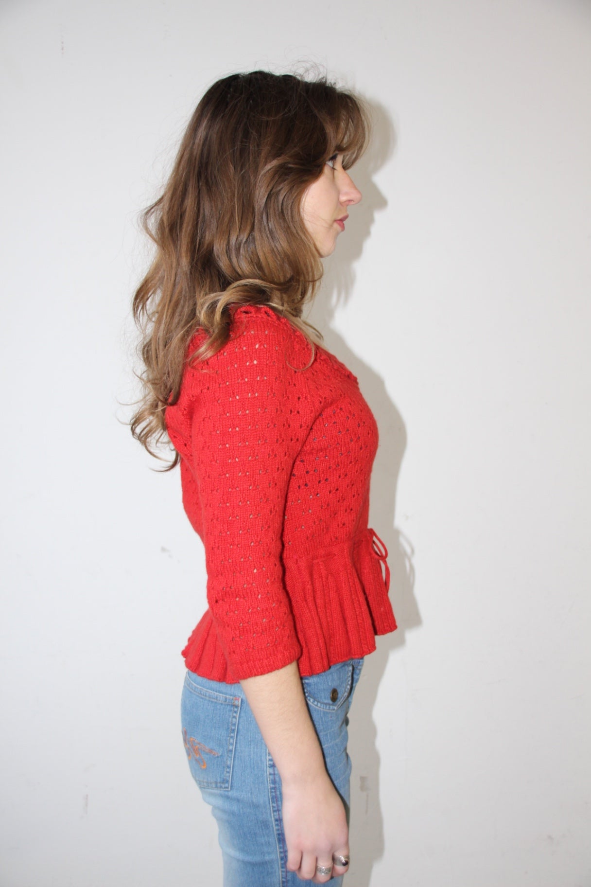 Unbekannt Strickoberteil S Rot