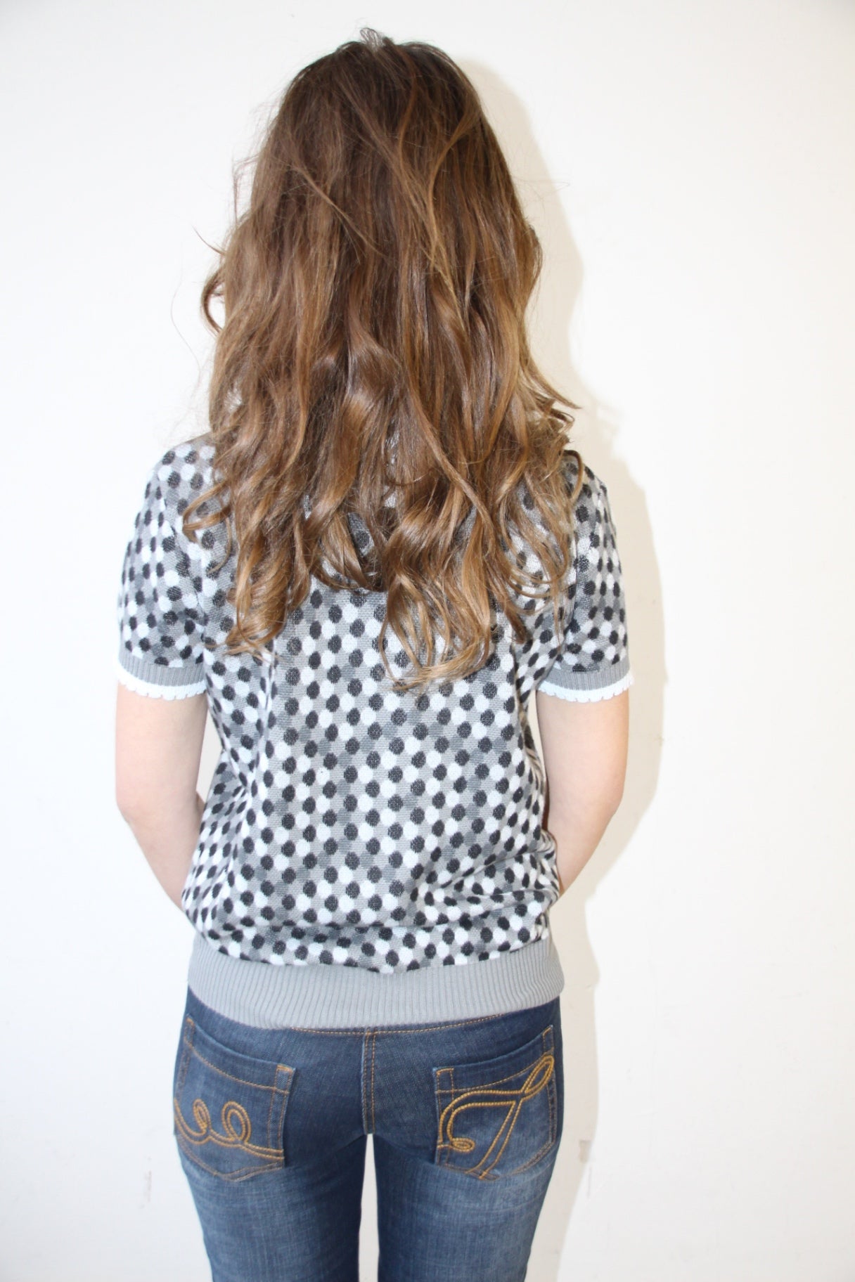 Puma T-Shirt S Grau mit schwarzen Punkten