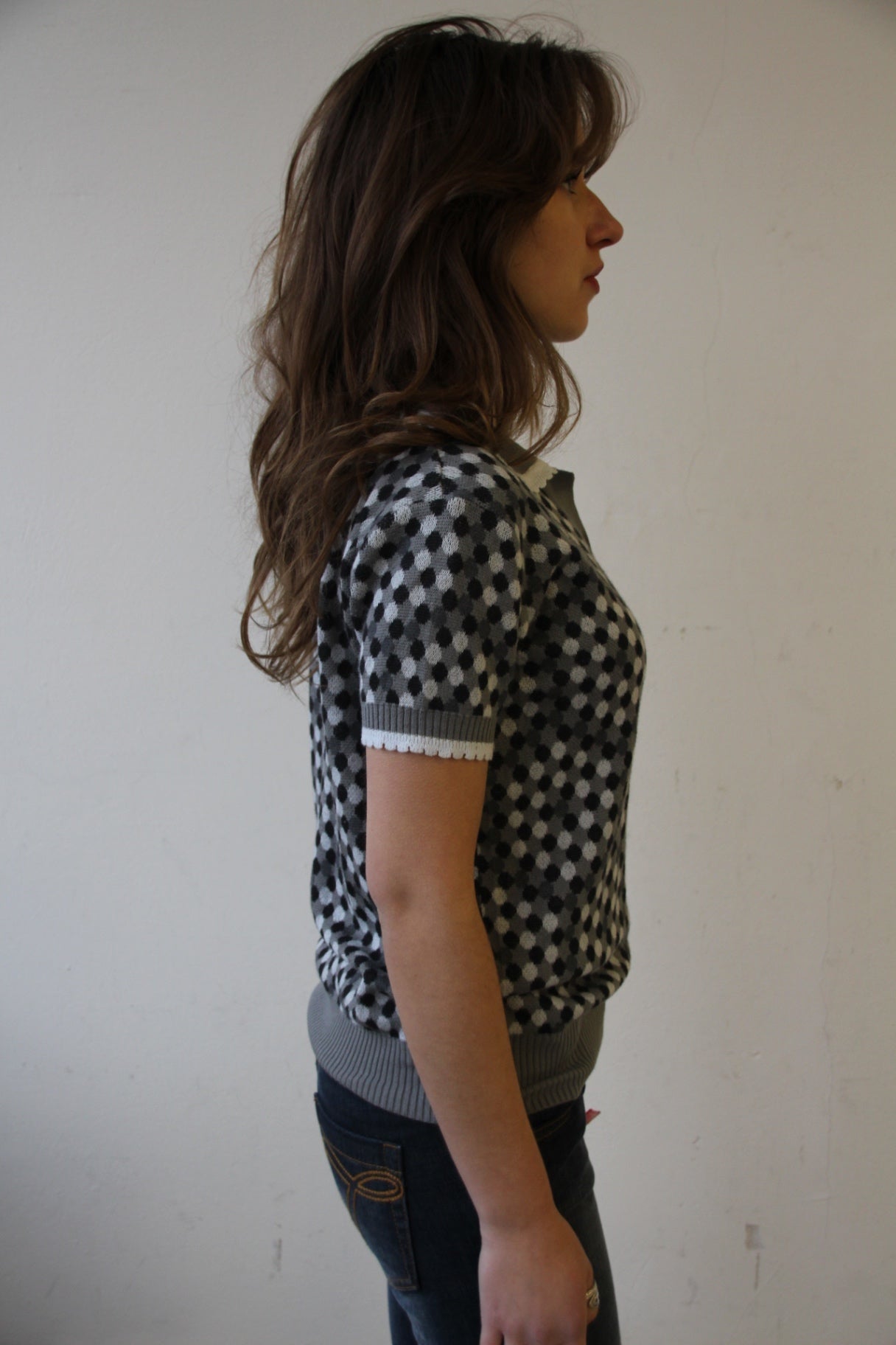 Puma T-Shirt S Grau mit schwarzen Punkten