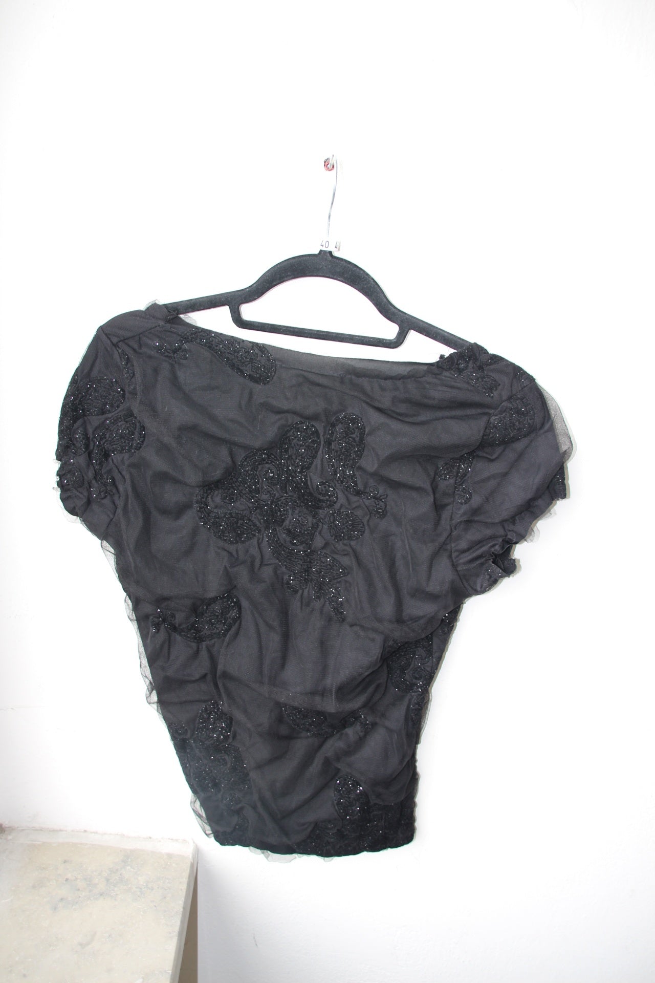 T-Shirt mit Glitzer S Schwarz