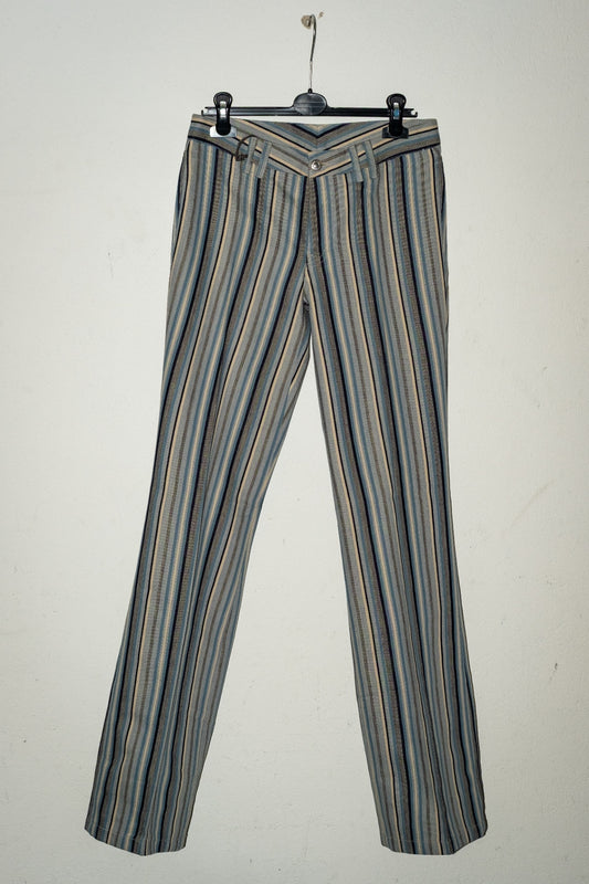 Vintage Drycorn Hosen S Beige, Blau, Schwarz, Weiß