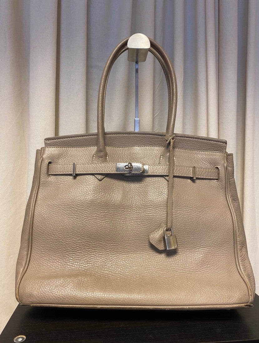 Tasche Groß Beige/Grau