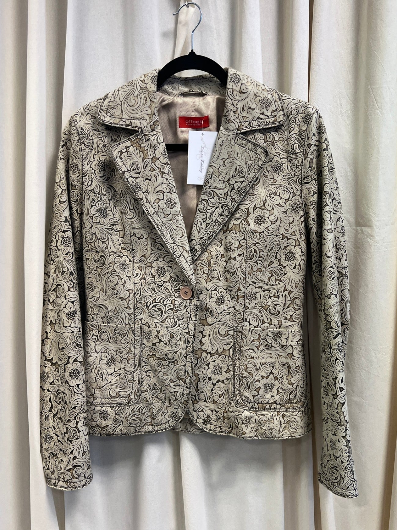 offset Blazer L Beige und Schwarz