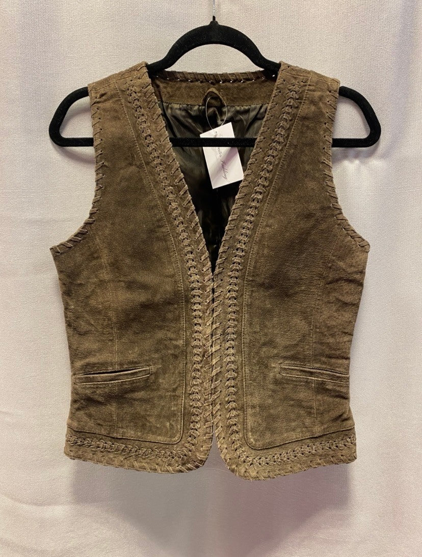 Wildleder Weste S Braun