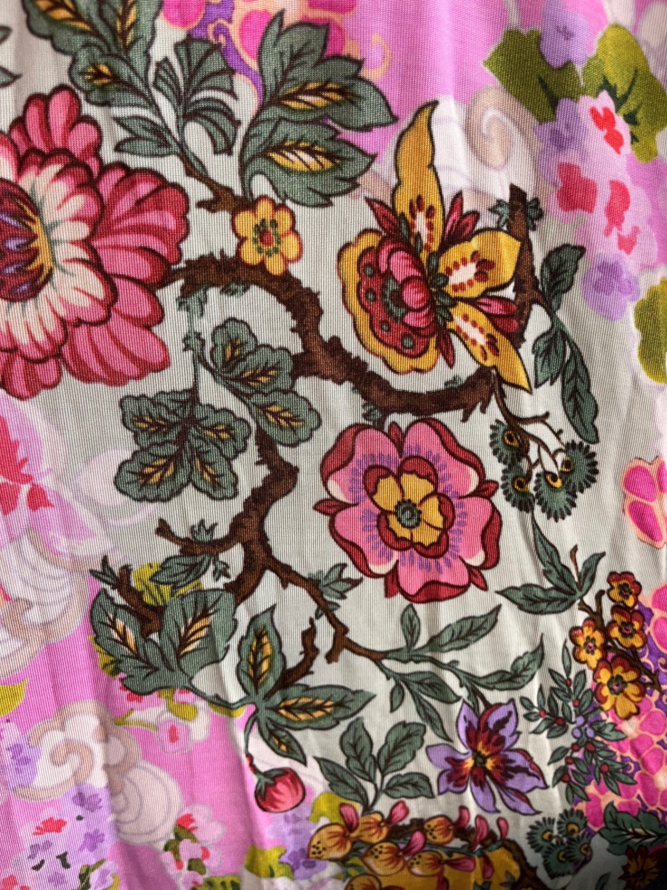 Kleid S Bunt, hauptsächlich Pink, Gelb, Grün, Orange, Weiß und Violett