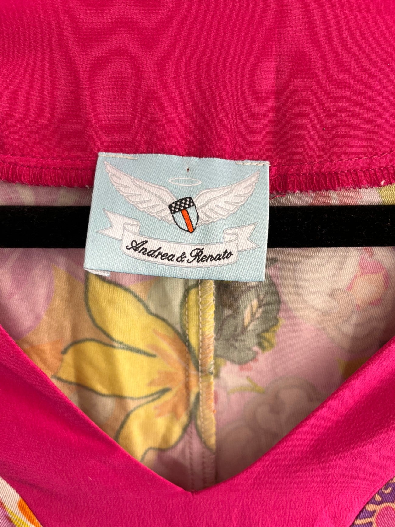 Kleid S Bunt, hauptsächlich Pink, Gelb, Grün, Orange, Weiß und Violett