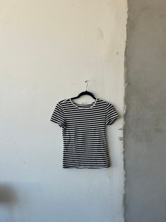 T-Shirt XS Schwarz-Weiß Gestreift