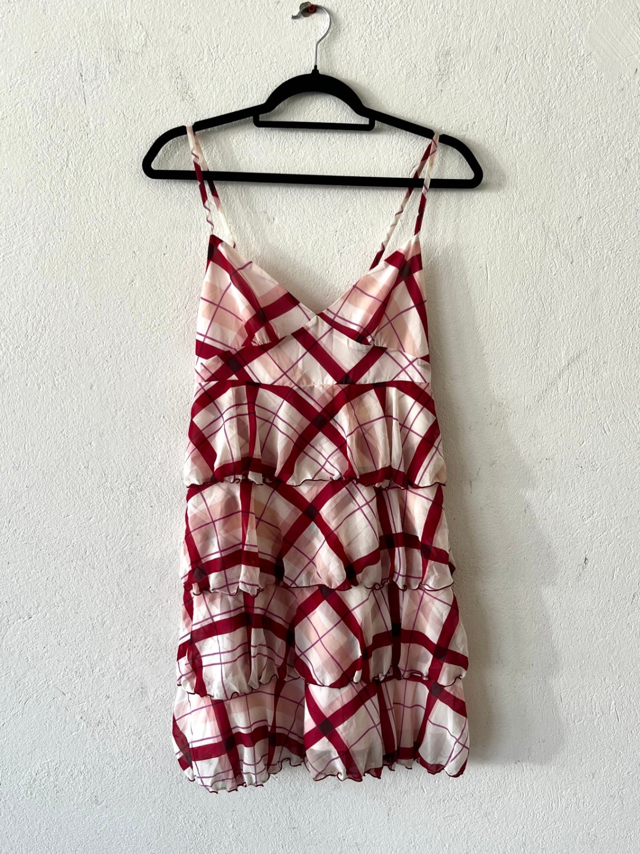 Kleid XS/S Rosa, Rot, Weiß
