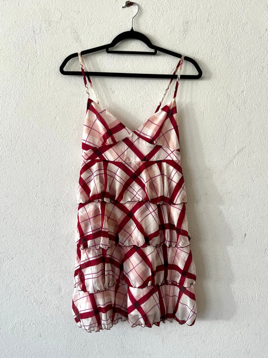 Kleid XS/S Rosa, Rot, Weiß
