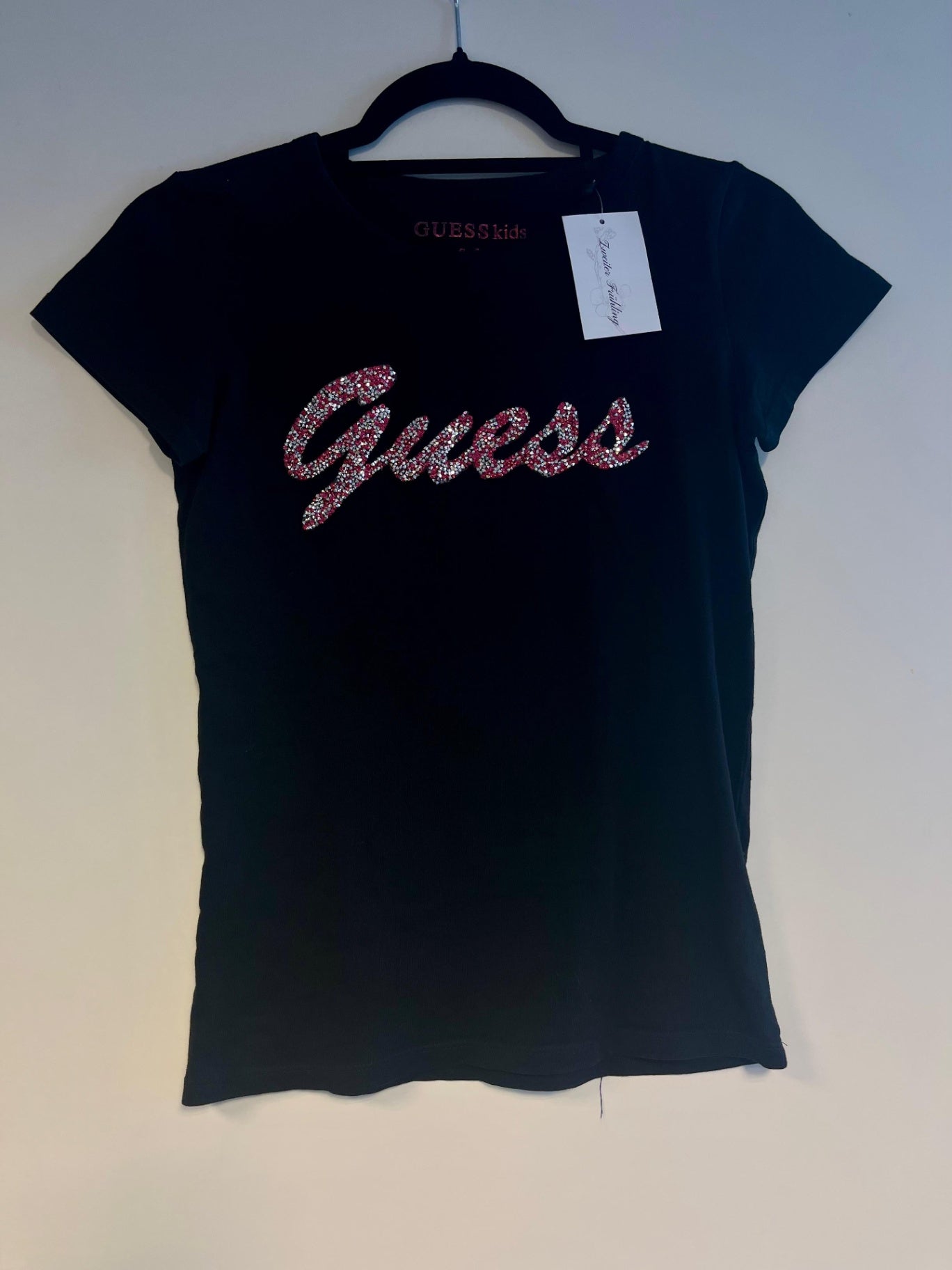 Guess Tshirt S Schwarz mit Strasssteinen 