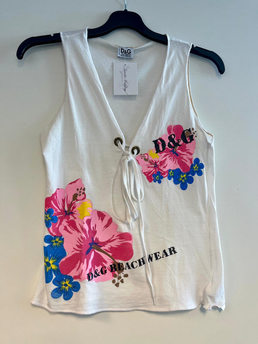 D&G Beachwear Ärmelloses Oberteil S Weiß
