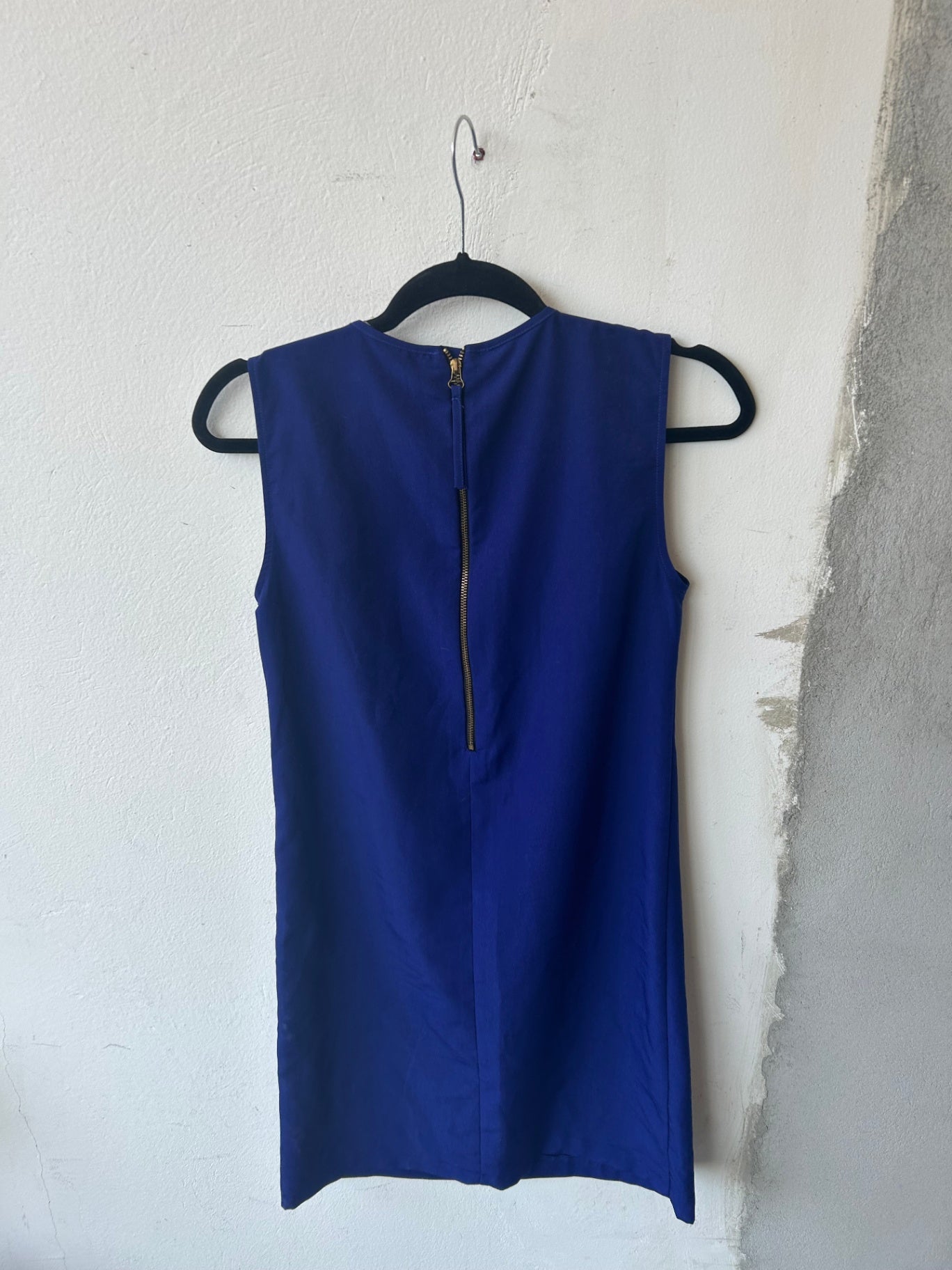 Ärmelloses Oberteil mit Fransen XS Blau