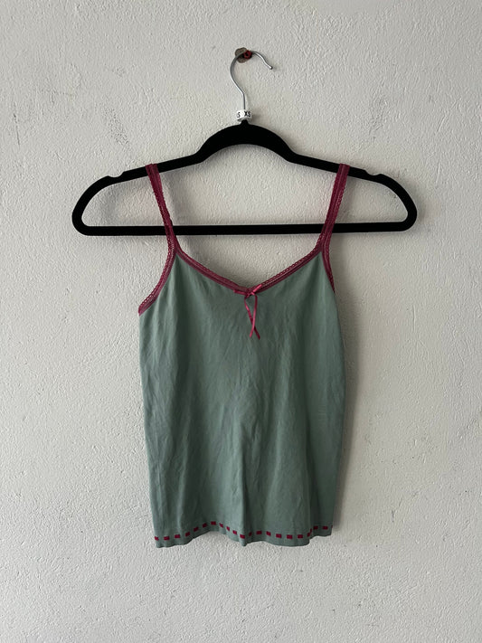 Top XS Grau mit pinken Details