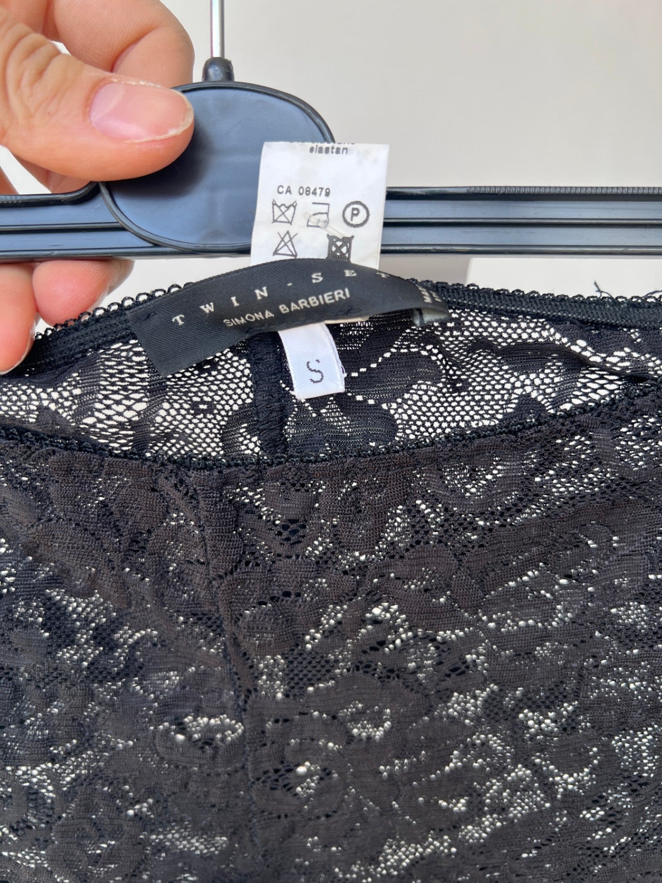 Hose aus Spitze S Schwarz