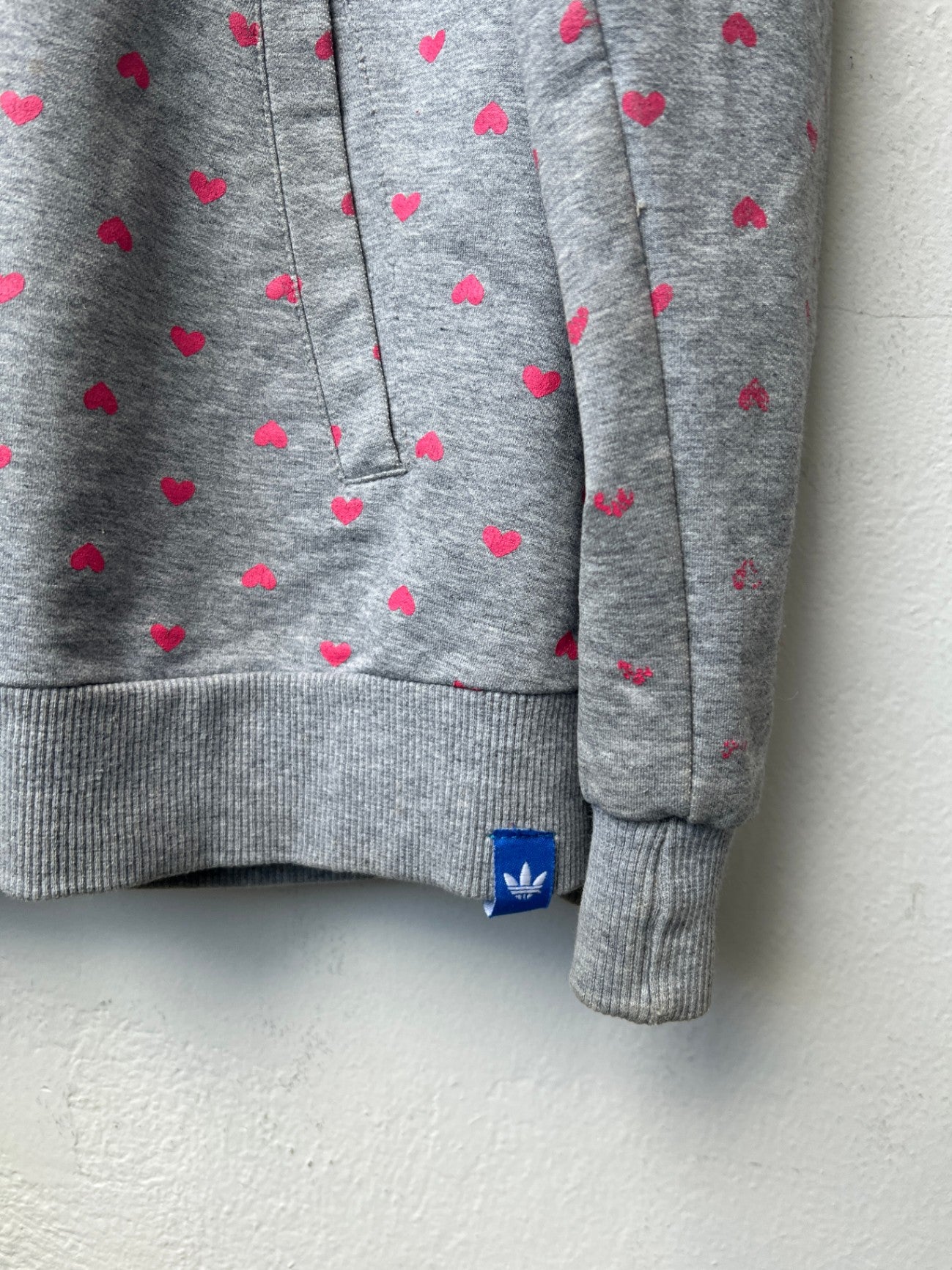 Adidas Jacke S Grau Pink