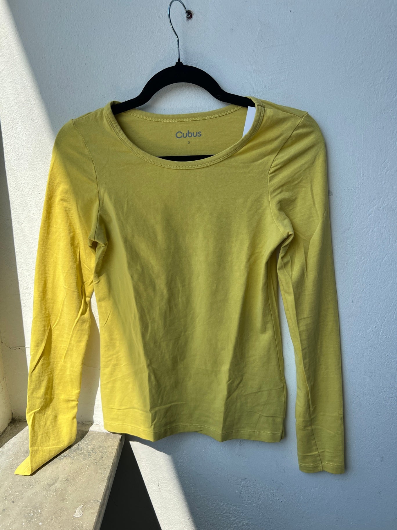 Langarmshirt S Gelb
