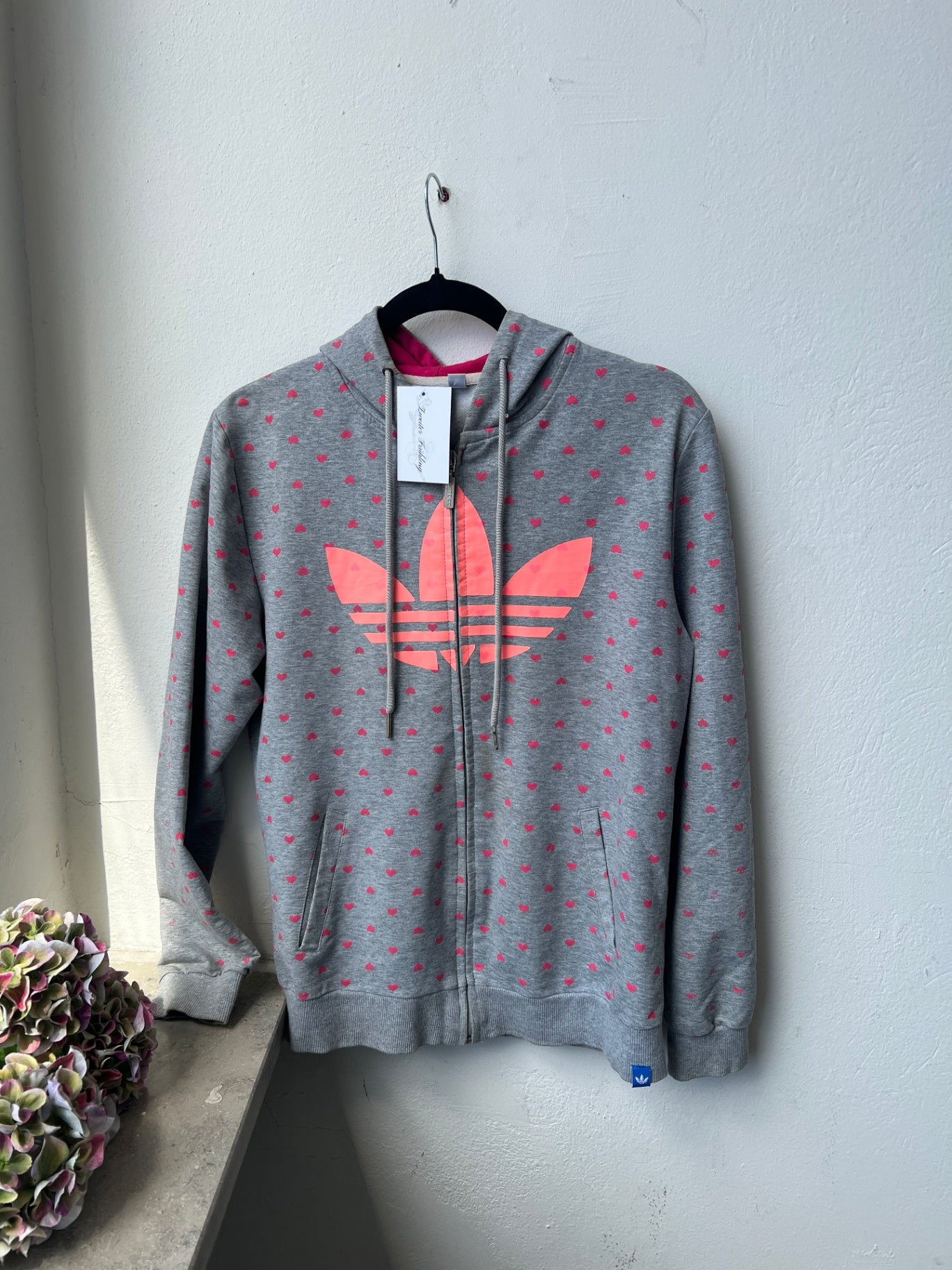 Adidas Jacke S Grau Pink