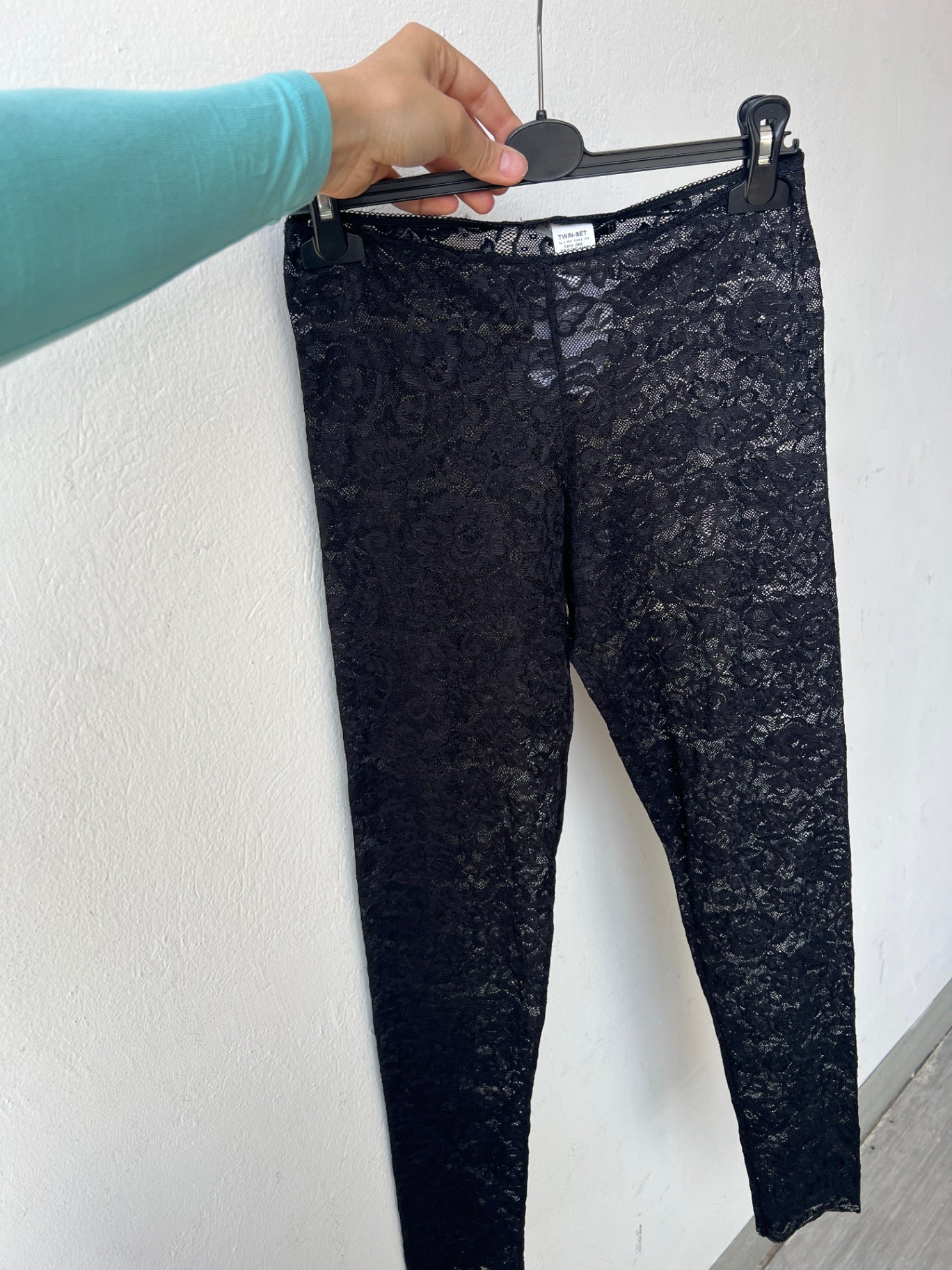 Hose aus Spitze S Schwarz