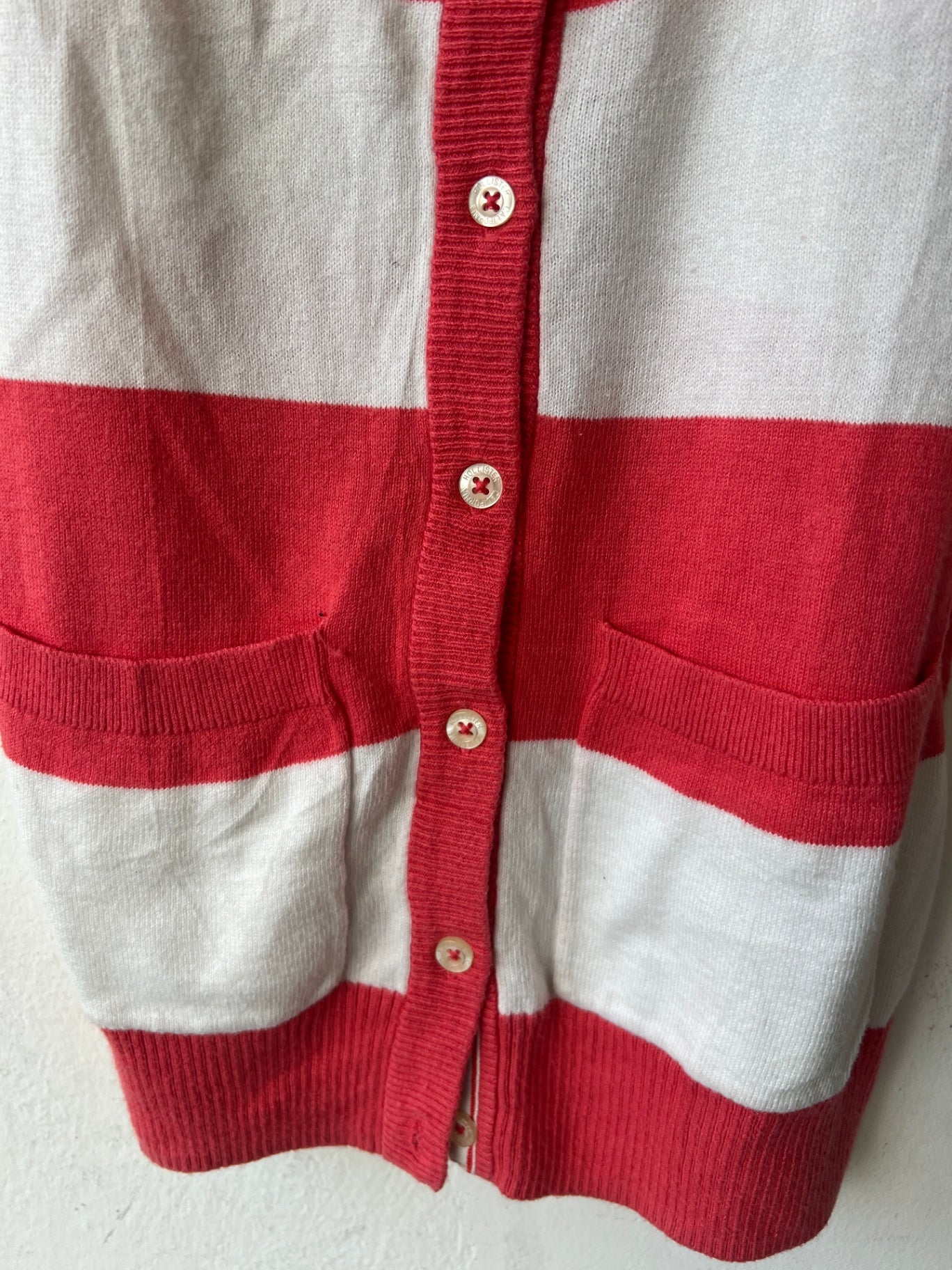 Hollister Cardigan Pink Weiß gestreift M