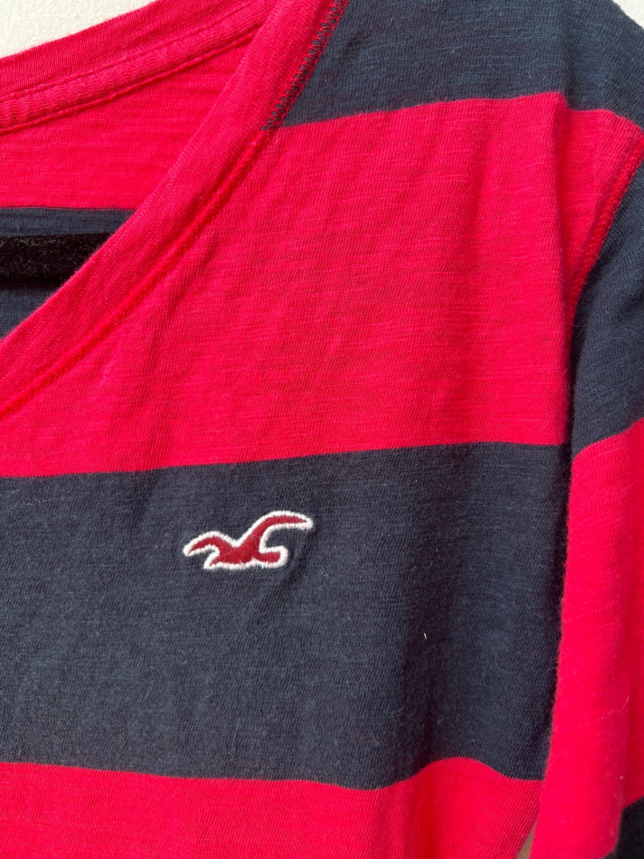 Hollister Pullover XS Rot, Blau gestreift