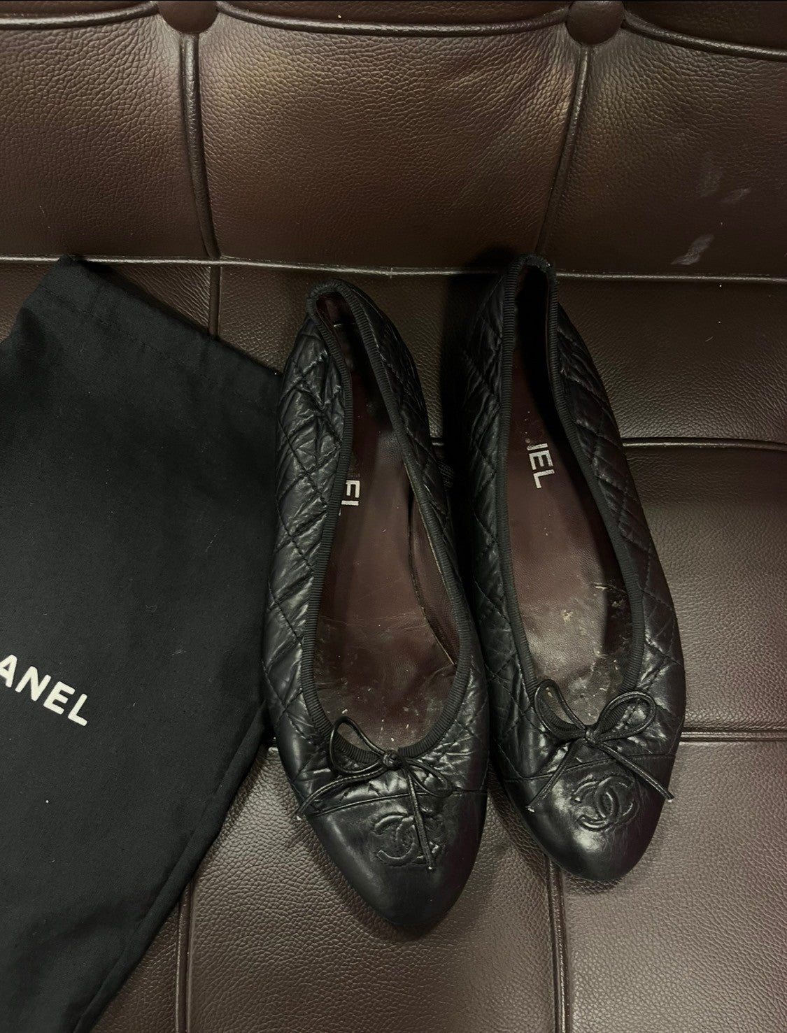 Chanel Ballerinas 38 Schwarz