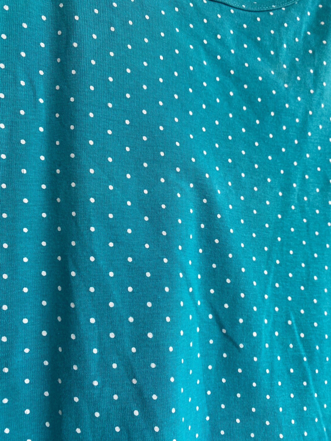 Top S Türkis mit Polka Dots