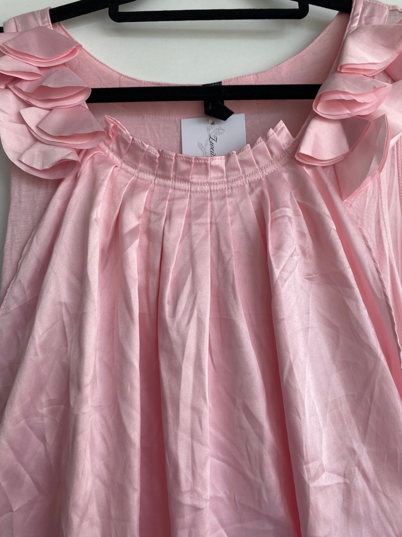 Ärmeloses langes Oberteil/Mini-Kleid Rosa