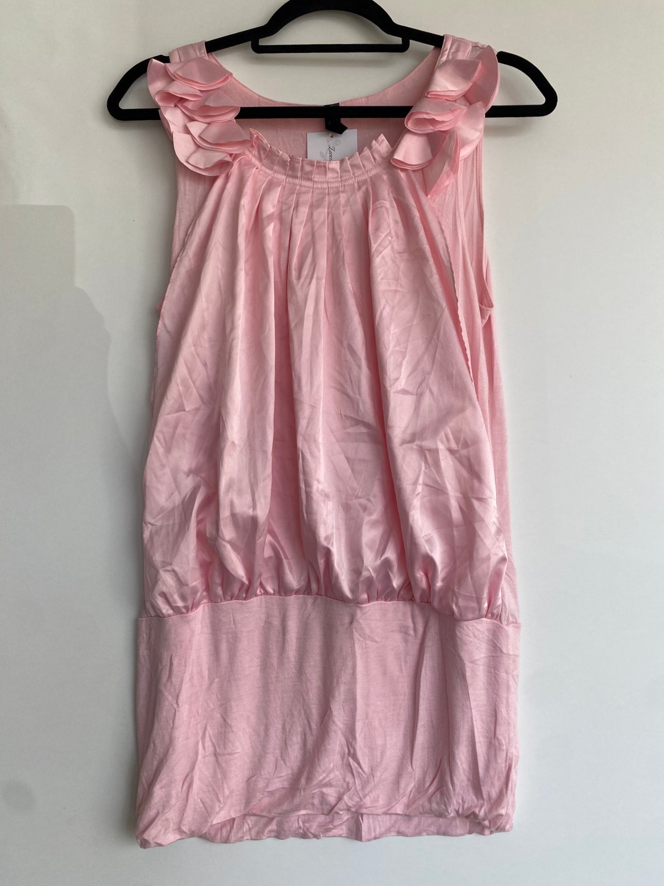 Ärmeloses langes Oberteil/Mini-Kleid Rosa