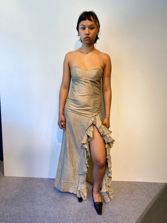 Abendkleid S Beige