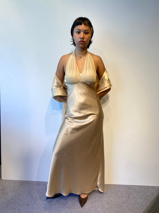 Abendkleid S Champagner